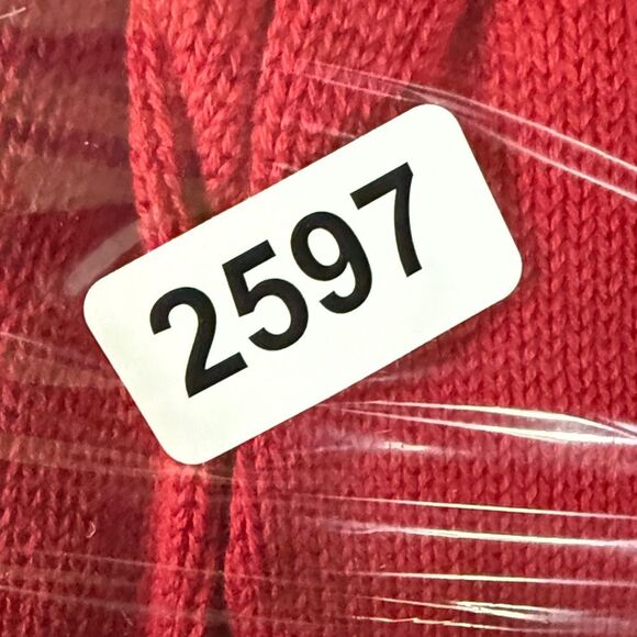 St. John's Bay Red and White Crew Neck Sweater with Festive Pattern - Picture 6 of 6